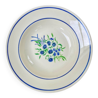 Antique shallow dish in Badonviller earthenware.