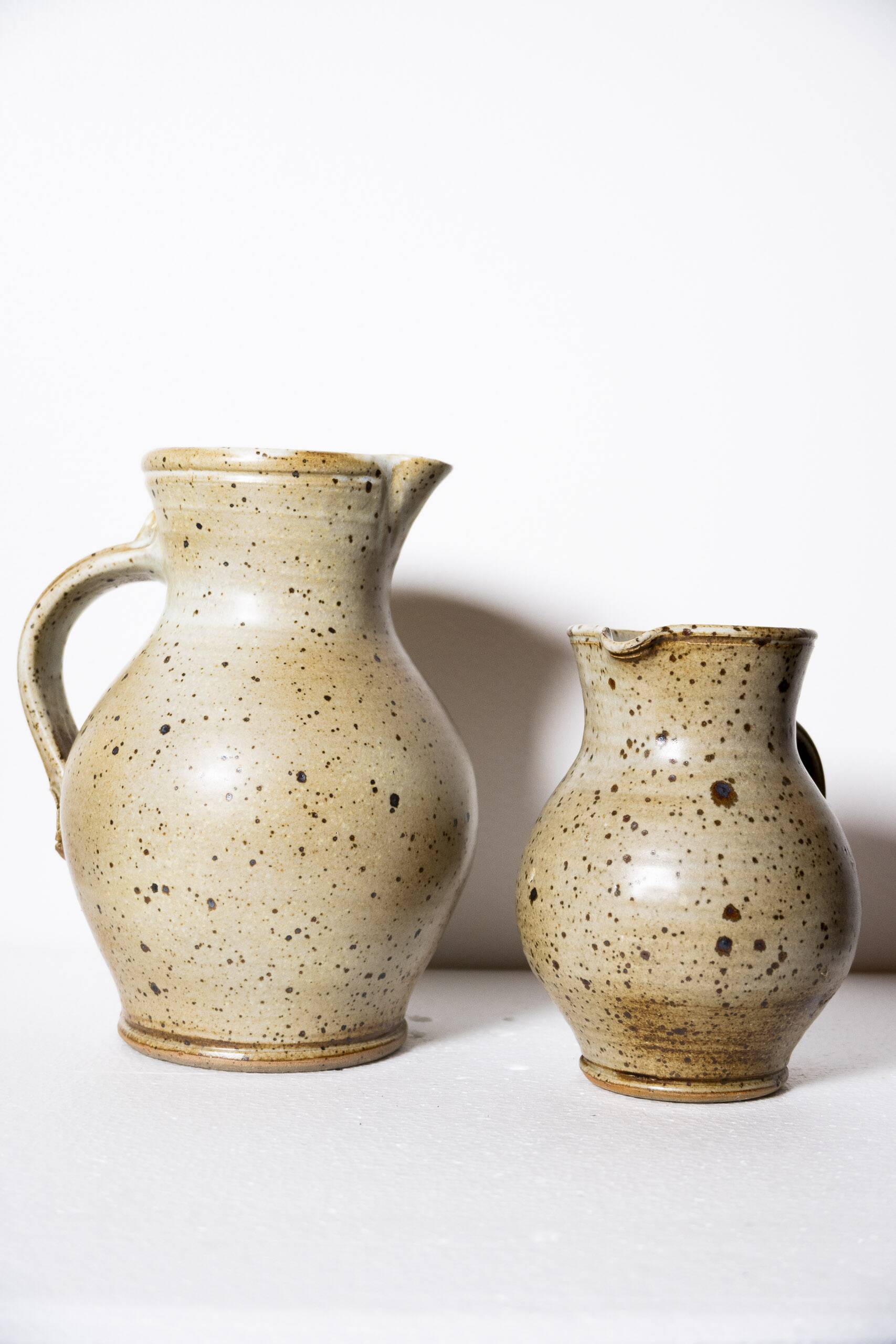 Large stoneware pitcher, signed Gustave Tiffoche, 20th century