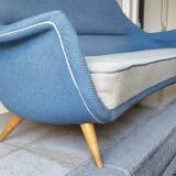 Sofa Sofa Arc curved EGG Scandinavian years 50-60