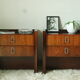 Pair of vintage vintage wood retro bedsides