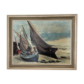 "Fishing boats in Deauville by Gustave Courbet "x
