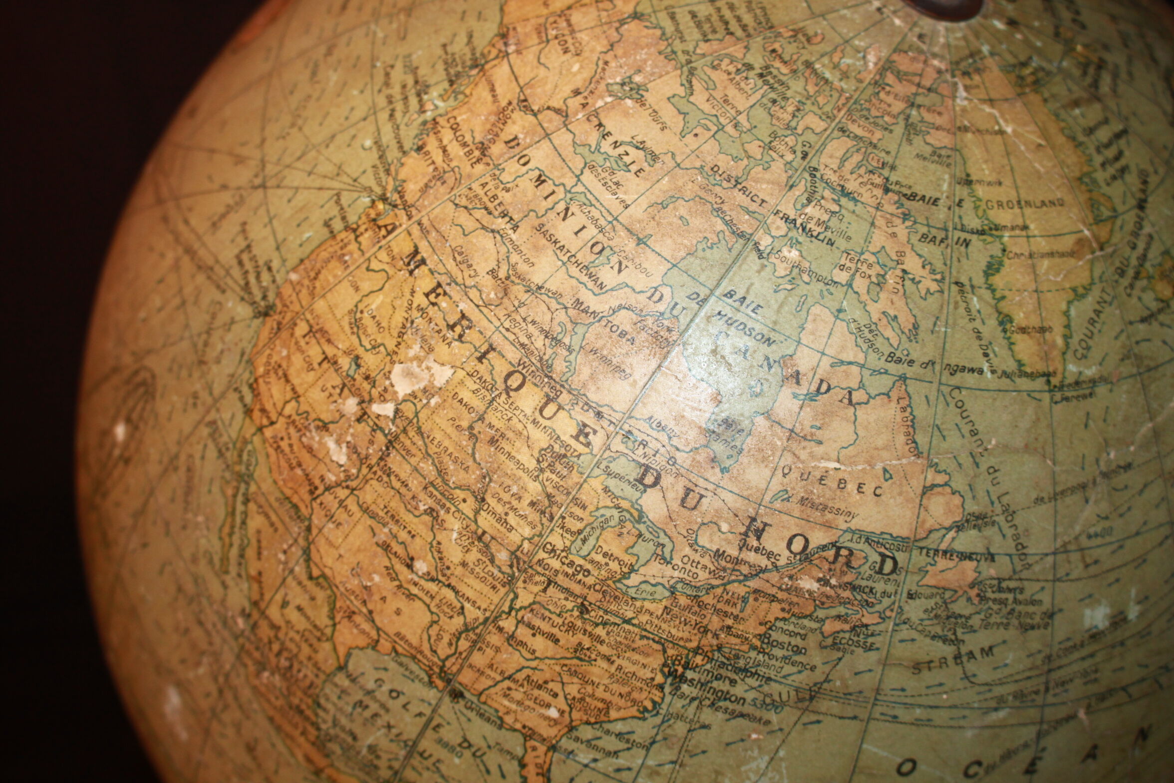 Globe terrestre 19ème