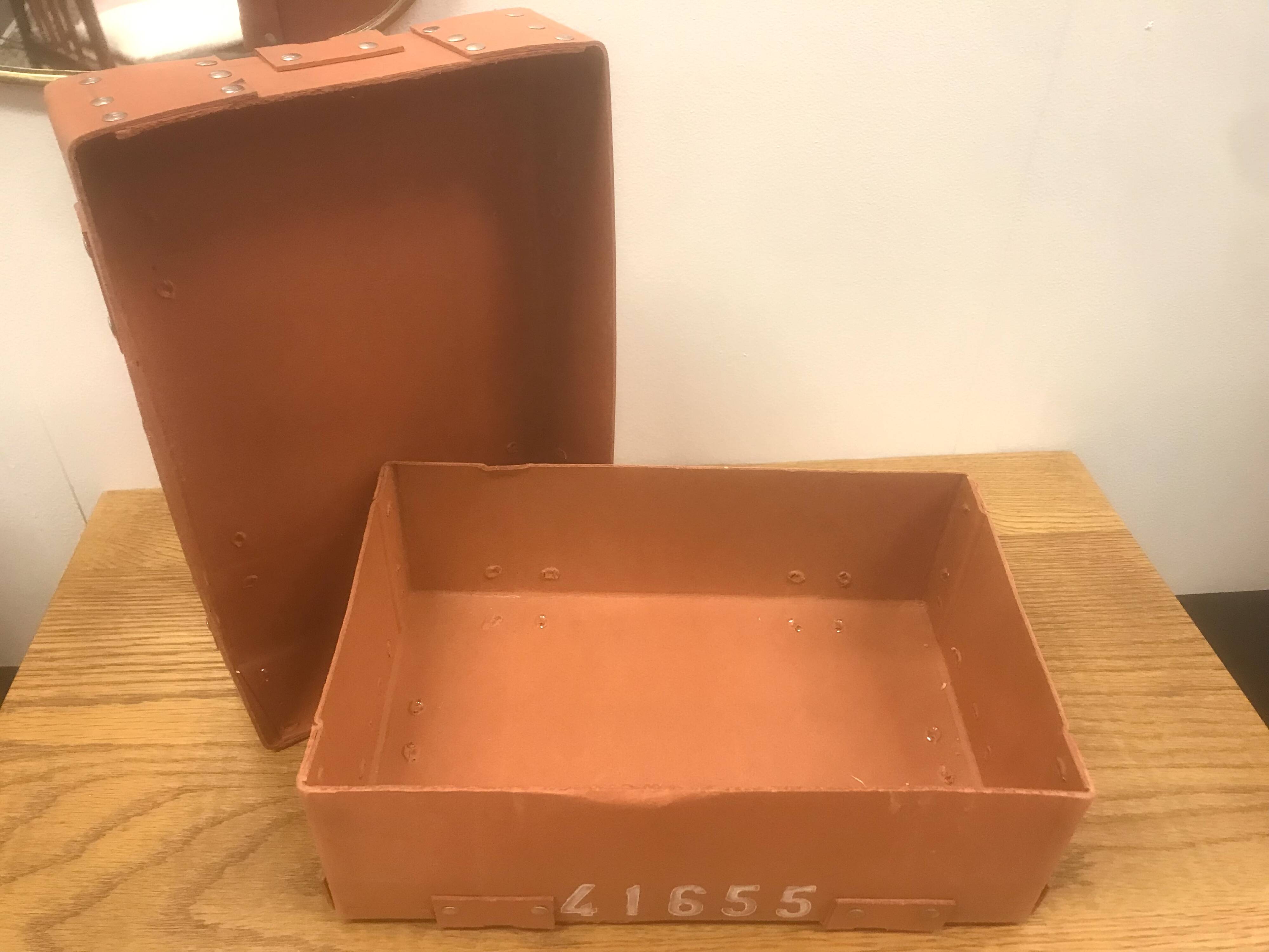 Série de 2 boîtes de rangement lingots d’or vintage