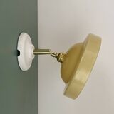 Vintage yellow opaline lampshade wall lamp