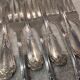 11 silver-plated cake forks, goldsmith SFAM Louis XIV style