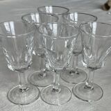 Set of six liquor glasses