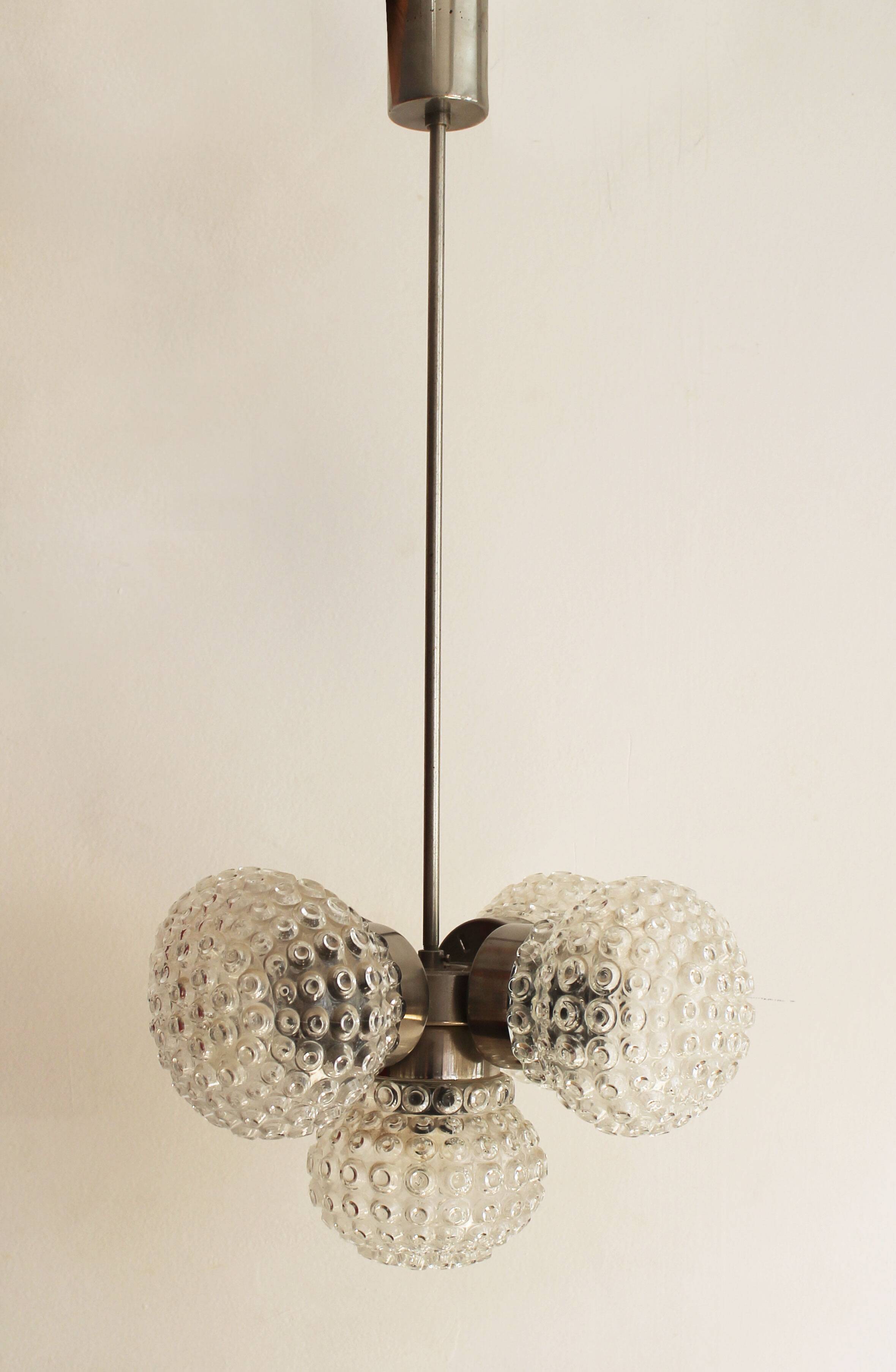 1970's Ceiling Lamp by Miroslav Cermak for Kamenicky Senov Factory