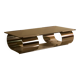 Glass and metal coffee table by Francois Monnet for Kappa Italia 70's