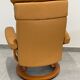 Ekornes chaise longue armchair in Norwegian Scandinavian leather, Chamois