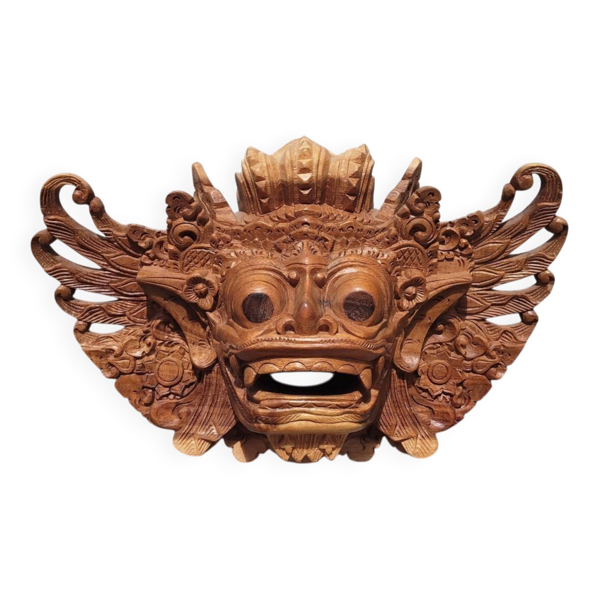 Balinese mask carved from solid wood – Barong spirit