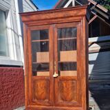 Louis Philippe Style Mahogany Display Cabinet from the 19th Century