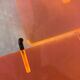 5 étagères murales rétro en plexiglas orange fluo art deco