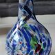 Designer Ball Vase in blown art glass, Murano style. Multi-colored speckles/smoke swirls. Dim 26 x 13 cm