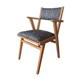 Fauteuil pieds compas entièrement restauré