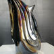Iridescent ceramic pitcher from Bassano, Italy, from the 1970s.