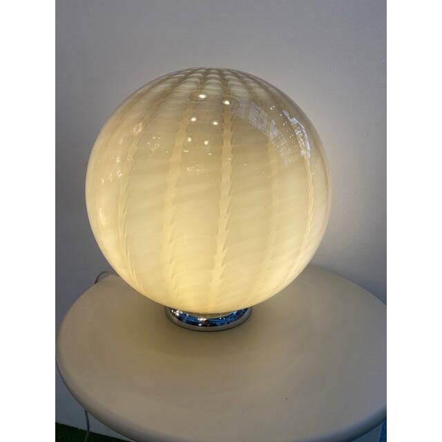Italian Table Lamp Murano Glass by SimoEng in Light Brown