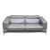 Canapé contemporain 3 places en cuir de buffle gris 200cm