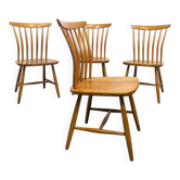 Ensemble de quatre chaises suédoises Akerblom #570 par Gunnar Eklöf