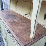 Buffet double patine  jaune tendre