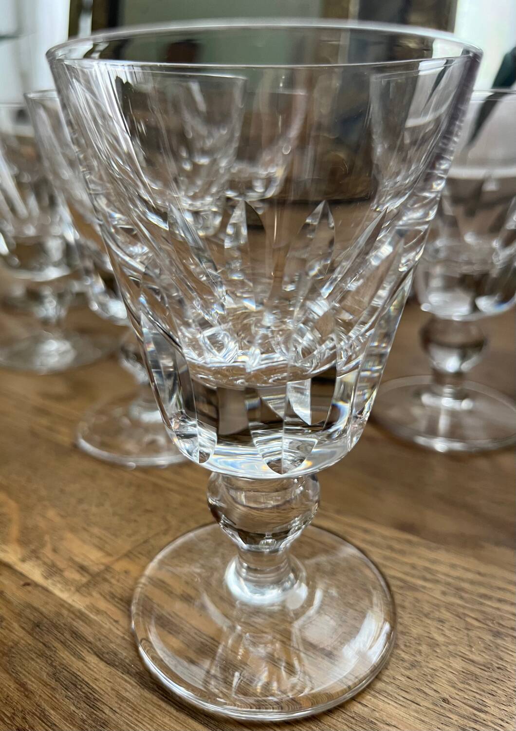 St Louis crystal white wine glasses