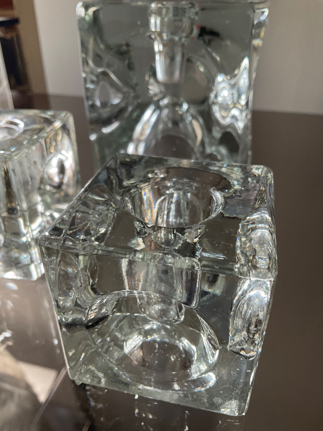 Trio of Peill & Putzler candle holders from the 70s