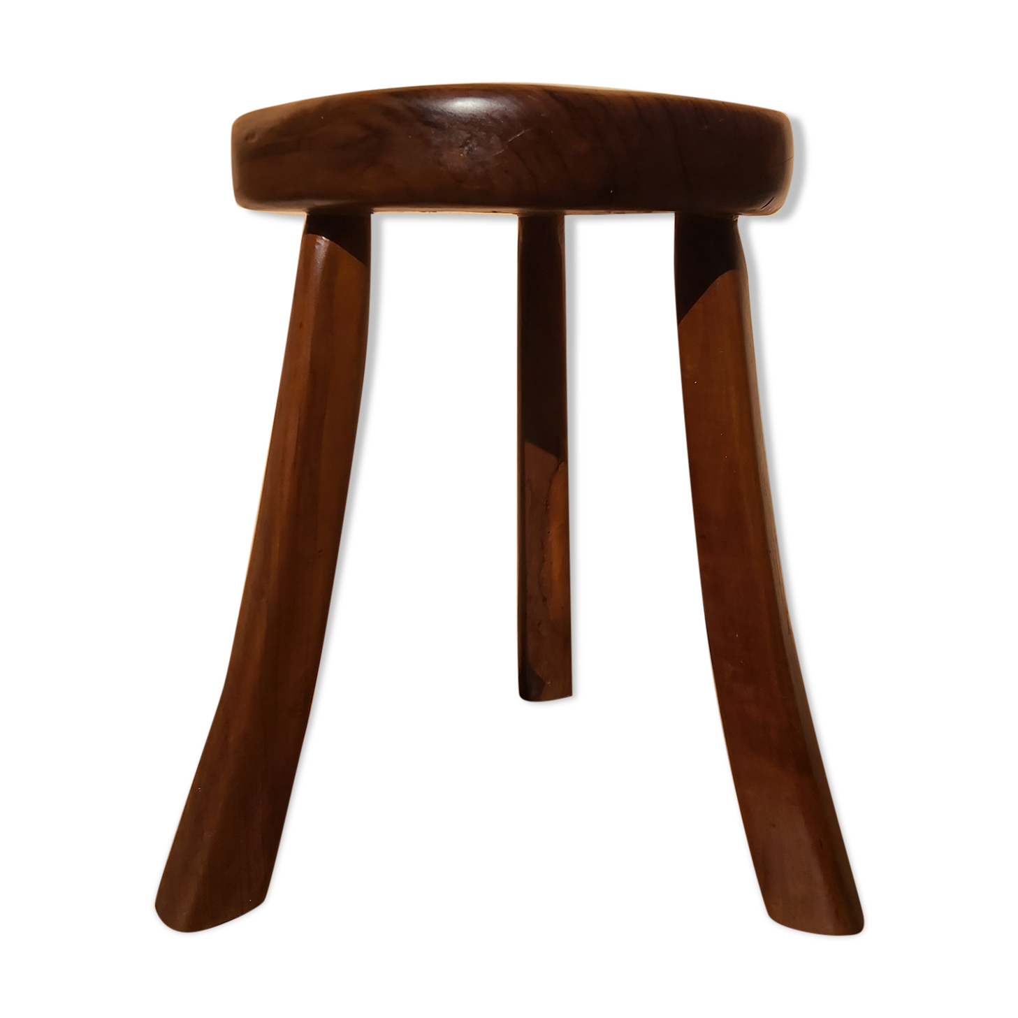 Vintage olive wood tabouret
