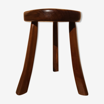 Tabouret vintage bois d'olivier