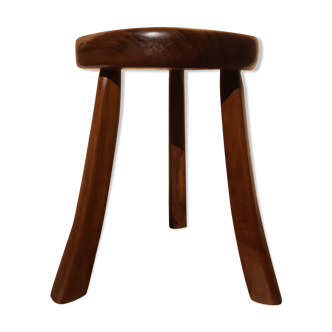 Vintage olive wood tabouret