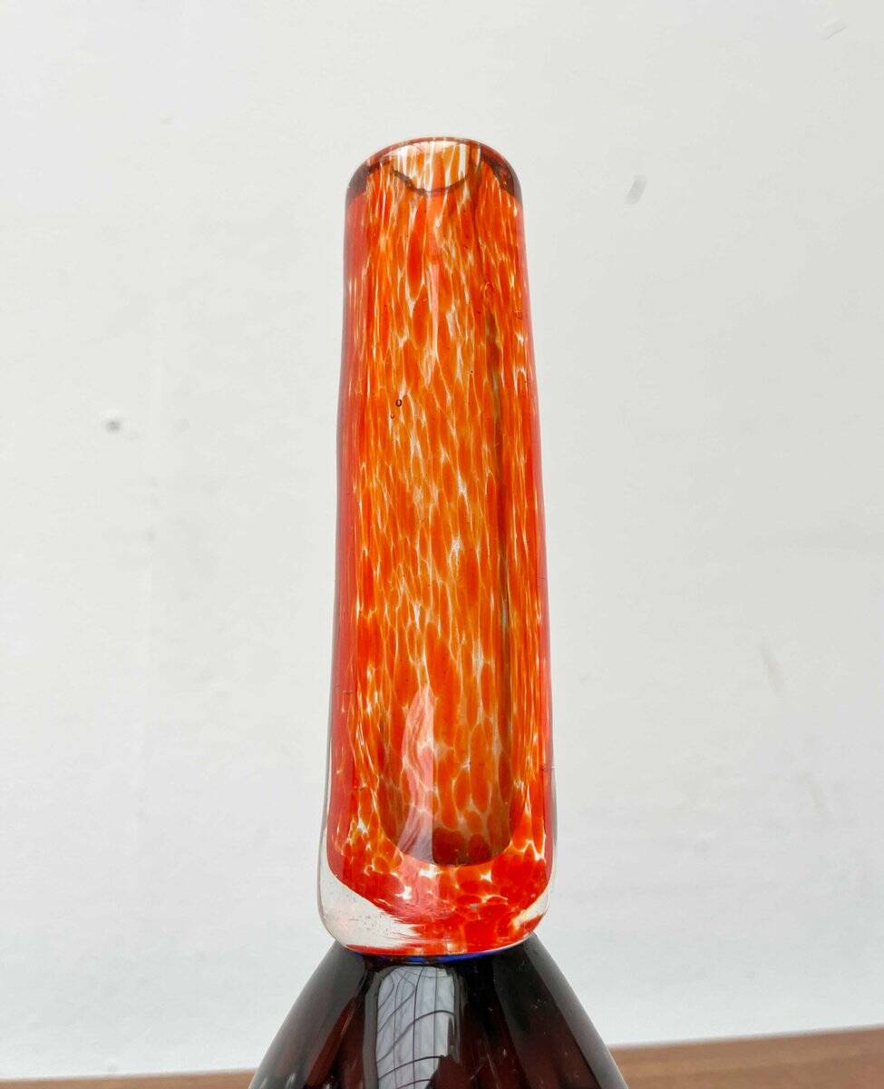 Vintage art glass candle holders, set of 2