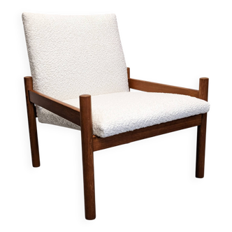 Adjustable Scandinavian armchair in teak, Denmark circa 1960.