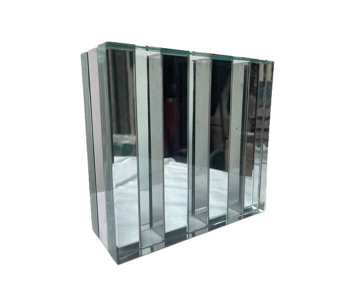 Vintage Vase • Gallotti & Radice • Glass • Mirror • Steel • 1950-1970