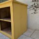 Low storage unit in saffron yellow wood – Canadian handcrafted.