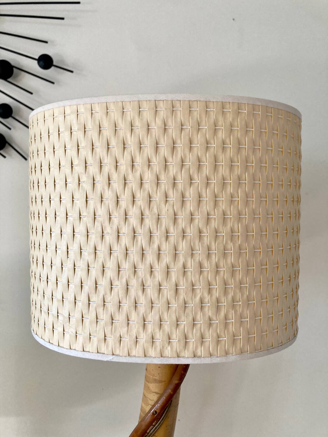 Rattan floor lamp