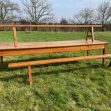 Farmhouse table and 2 benches