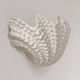 XL vintage shell wall light in plaster, France 1960