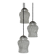 ANTIQUE CASCADE 3-BULB VINTAGE CHANDELIER
