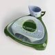 Rare Art Nouveau ceramic 3-piece asparagus set by Julius Dessler, Austria