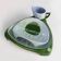 Rare Art Nouveau ceramic 3-piece asparagus set by Julius Dessler, Austria
