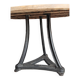 Industrial table with cast iron legs and teak top