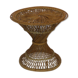 Rattan style diabolo vintage stool