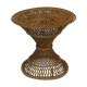 Tabouret rotin style diabolo vintage