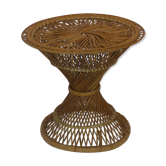 Rattan style diabolo vintage stool
