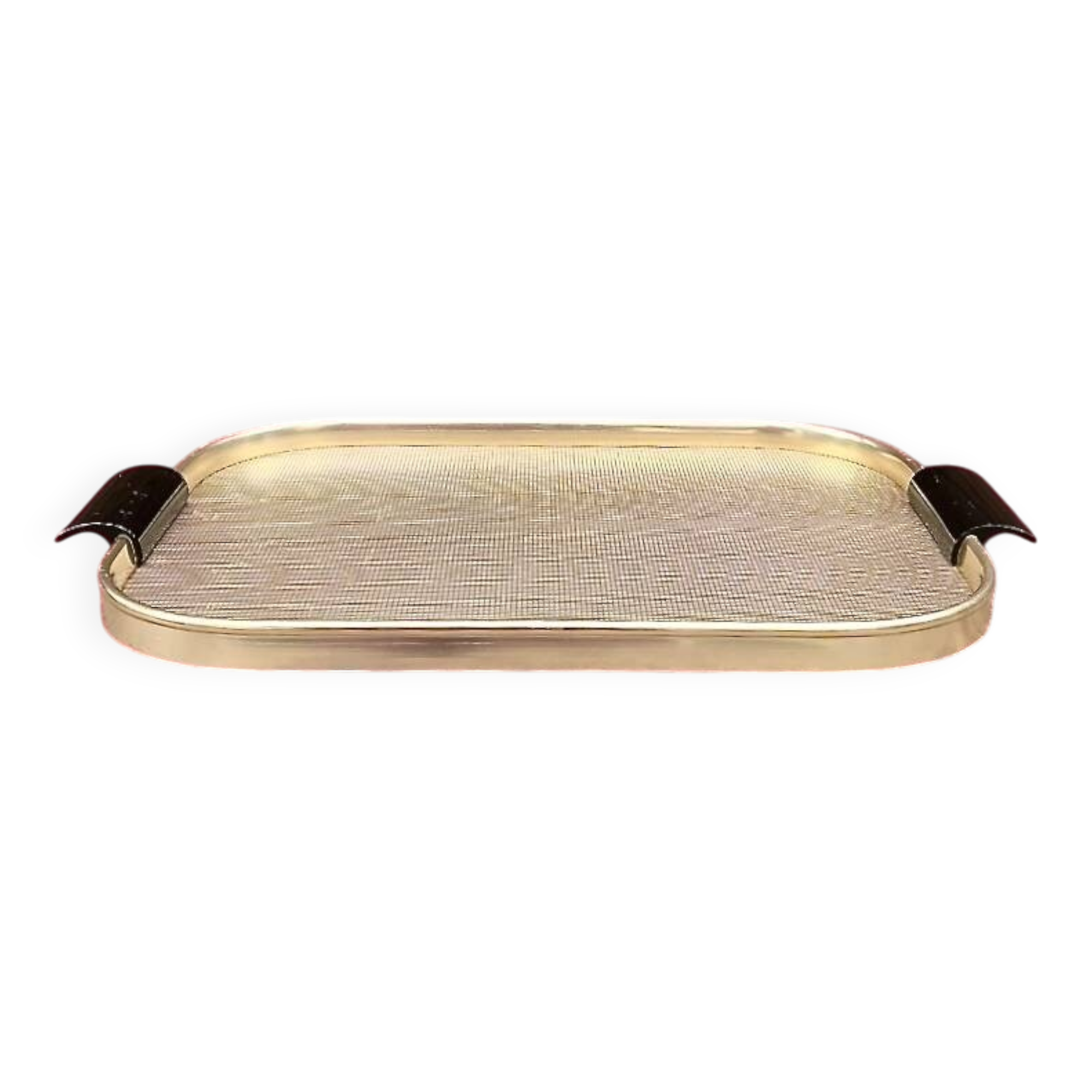 Modernist tray in gold anodized aluminum – Perfect