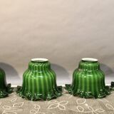 Set of 4 Large Tulips in Opal Glass, Height 32 cm