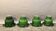Set of 4 Large Tulips in Opal Glass, Height 32 cm