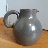 Pitcher michel and denise pointu arts céram sandstone from puisaye 50s 60s