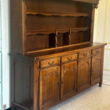 Rustic two-body buffet in oak from the 1960s.