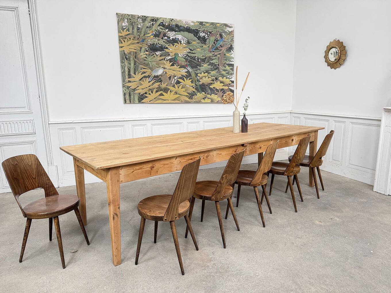 Set of 6 light brown Baumann chairs