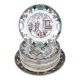 12 plates with large dish, Boch Frères Canton