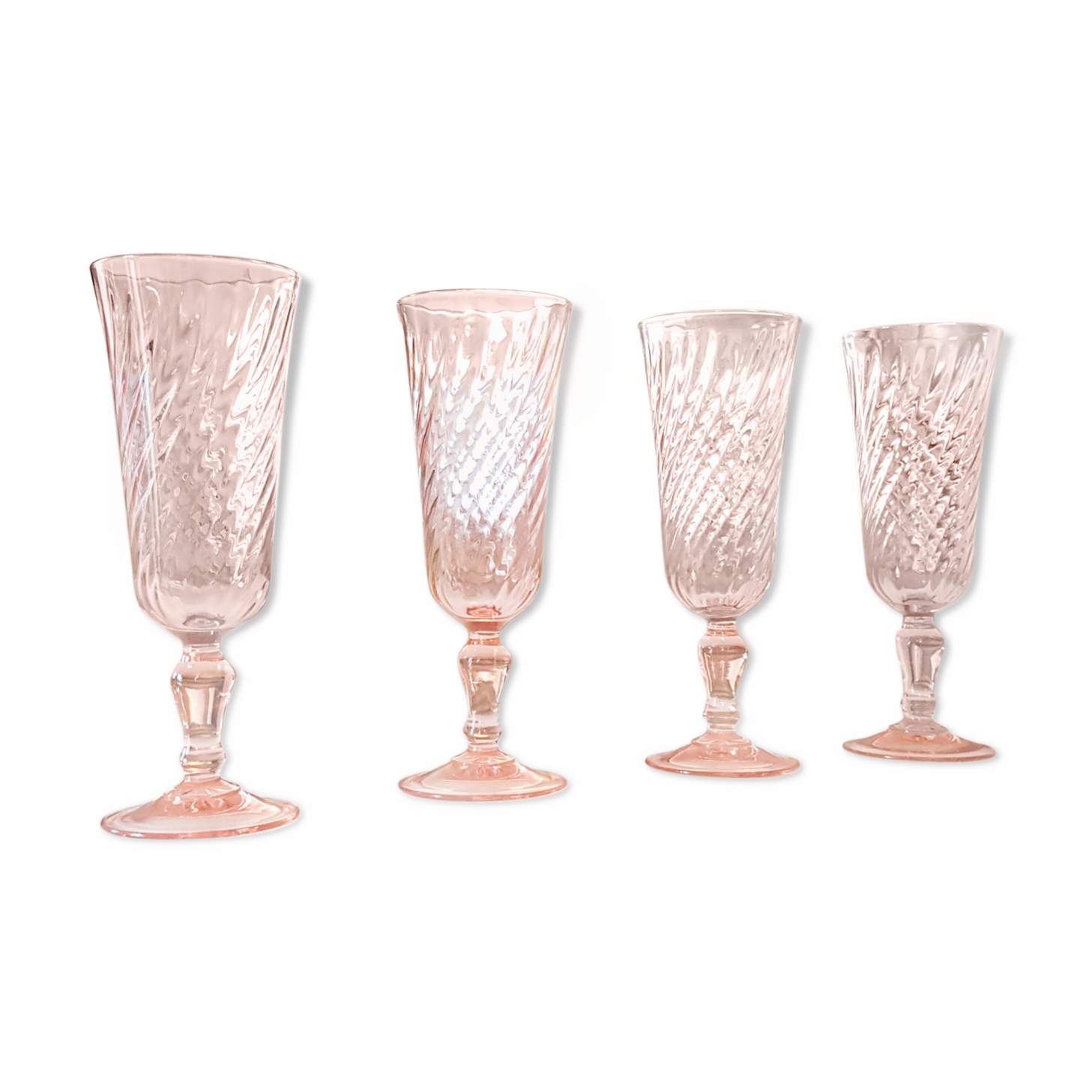 Lot of 6 Champagne flutes ROSALINE Arcoroc LUMINARC